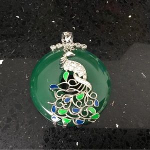 Reversible Peacock Pendant